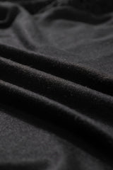 Blackish Green Seamed Detail Contrast Lace Raglan Sleeve Tee