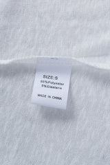 White Solid Button Up V Neck Long Cover Up