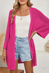 Black Hollow-out Bracelet Sleeve Knit Cardigan