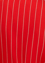 Women's Asymmetrical Shoulder Ruffle Blouse in Red