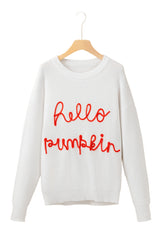 Flamingo Hello Pumpkin Graphic Sweater