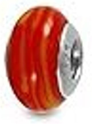 Galaxy Gold GG Genuine Murano Glass Charm Fit Pandora Charm Bracelets,925 Sterling Silver Colored Swirl Rainbow Mercury Charm Original Glass Bead for Bracelet and Necklace