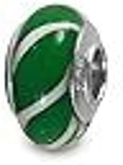 Galaxy Gold GG Genuine Murano Glass Charm Fit Pandora Charm Bracelets,925 Sterling Silver Colored Swirl Rainbow Swirl Green and White Nature Hearts Theme Charm Dinosaur Original Glass Bead for Bracelet and Necklace