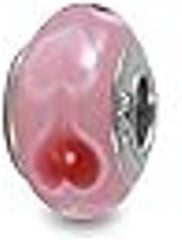 Galaxy Gold GG Genuine Murano Glass Charm Fit Pandora Charm Bracelets,925 Sterling Silver Colored Swirl Rainbow Pink Hearts Charm Original Glass Bead for Bracelet and Necklace