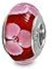 Galaxy Gold GG Genuine Murano Glass Charm Fit Pandora Charm Bracelets,925 Sterling Silver Colored Swirl Rainbow Cherry Flower Charm Original Glass Bead for Bracelet and Necklace