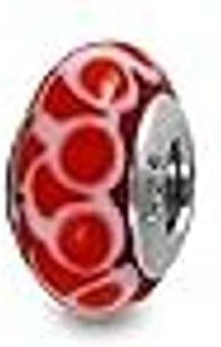 Galaxy Gold GG Genuine Murano Glass Charm Fit Pandora Charm Bracelets,925 Sterling Silver Colored Swirl Rainbow Red Eaggs Charm Original Glass Bead for Bracelet and Necklace