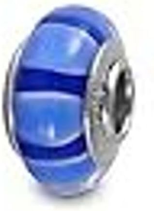 Galaxy Gold GG Genuine Murano Glass Charm Fit Pandora Charm Bracelets,925 Sterling Silver Colored Swirl Rainbow Blue Beatle Charm Original Glass Bead for Bracelet and Necklace