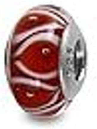 Galaxy Gold GG Genuine Murano Glass Charm Fit Pandora Charm Bracelets,925 Sterling Silver Colored Swirl Rainbow Red Eyes Charm Original Glass Bead for Bracelet and Necklace