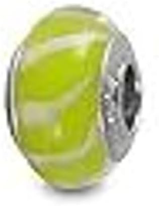 Galaxy Gold GG Genuine Murano Glass Charm Fit Pandora Charm Bracelets,925 Sterling Silver Colored Swirl Rainbow Yellow Caterpillar Charm Original Glass Bead for Bracelet and Necklace