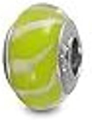 Galaxy Gold GG Genuine Murano Glass Charm Fit Pandora Charm Bracelets,925 Sterling Silver Colored Swirl Rainbow Yellow Caterpillar Charm Original Glass Bead for Bracelet and Necklace