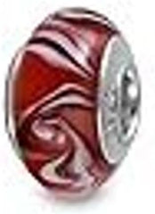 Galaxy Gold GG Genuine Murano Glass Charm Fit Pandora Charm Bracelets,925 Sterling Silver Colored Swirl Rainbow Red Mars Charm Original Glass Bead for Bracelet and Necklace