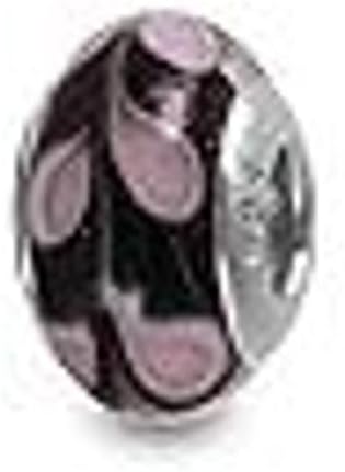 Galaxy Gold GG Genuine Murano Glass Charm Fit Pandora Charm Bracelets,925 Sterling Silver Colored Swirl Rainbow Pink Purple Charm Original Glass Bead for Bracelet and Necklace