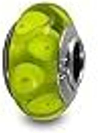 Galaxy Gold GG Genuine Murano Glass Charm Fit Pandora Charm Bracelets,925 Sterling Silver Colored Swirl Rainbow Lemon Lime Charm Original Glass Bead for Bracelet and Necklace