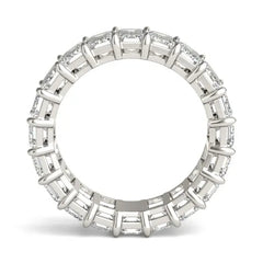 6 1/4 CTW Emerald Lab Grown Diamond Couture Classic Eternity Ring 14K