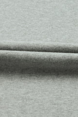 Red Solid Color Exposed Seam Long Sleeve Top