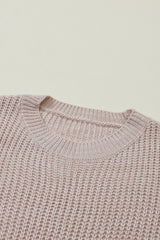 Verdant Chunky Knit Sleeve Drop Shoulder Sweater