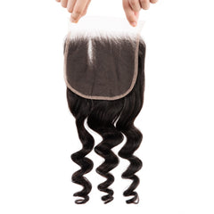 4×4 Premium Hair Quality 100% Human Hair Loose Deep Lace Closure