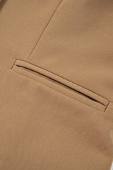 Chestnut Solid Color Button Up V Neck Suit Vest