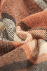 Brown Plaid Button Up Long Sleeve Flannel Shacket