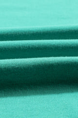 Red Solid Color Exposed Seam Long Sleeve Top