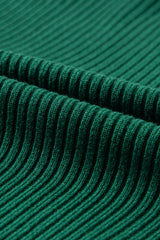 Mineral Red Patch Pocket Ribbed Knit Short Sleeve Sweater