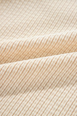 Light Pink Corduroy Flap Pocket Button Up Shacket