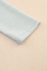 Black Plain Textured Button Up Shirt Shacket with Flap Pockets