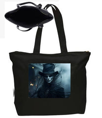 Gothic Witch Large New Zipper Tote Bag