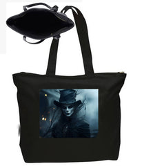 Gothic Witch Large New Zipper Tote Bag