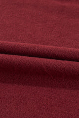 Smoke Green Solid Color Drop Shoulder Terry Sweatshirt