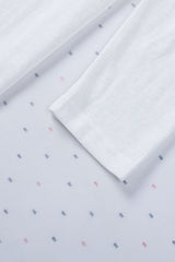 White Solid Button Up V Neck Long Cover Up