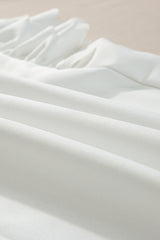 Bright Pink Solid Scalloped Ruffle Sleeve Blouse