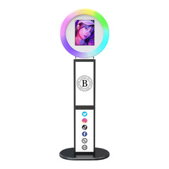 IPad Metal Case Photo Booth With RGB Ring Light With Remote Control