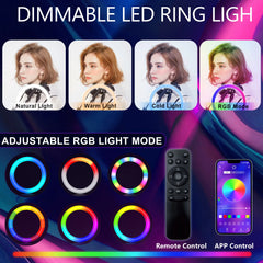 IPad Metal Case Photo Booth With RGB Ring Light With Remote Control