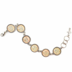 Serenity Prayer Christian Bracelet – Round Antique Silver Twist Edge