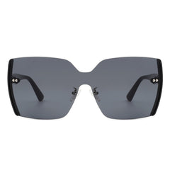 Xanadune - Square Oversize Half Frame Tinted Retro Fashion Women Sung