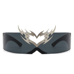 Emberlynn - Futuristic Translucent Crown Design Sunglasses