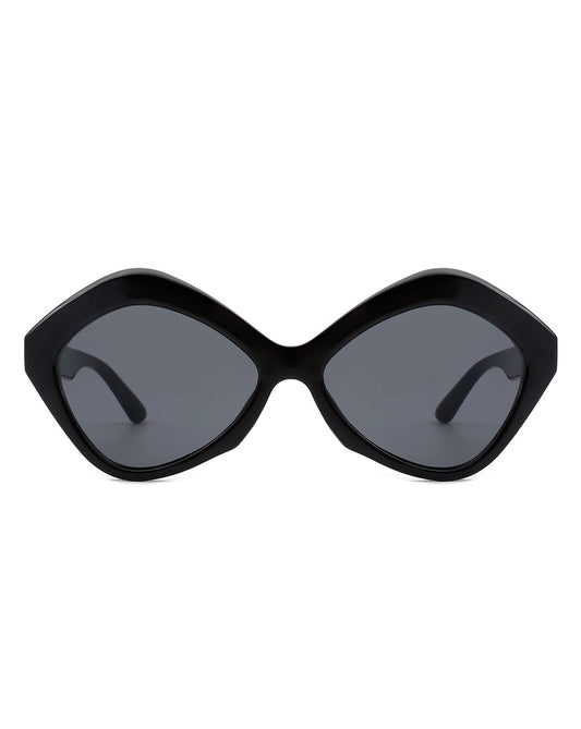 Amethyst - Women Geometric Fashion Hexagonal Cat Eye Sunglasses
