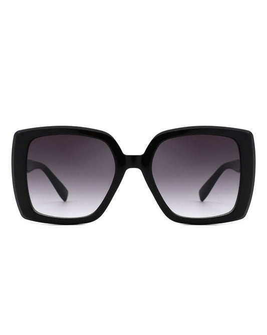 Thorne - Women's Oversized Flat Top Square Fashion Sunglasses