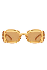 Uplift - Geometric Irregular Thick Frame Square Fashion Sunglasses