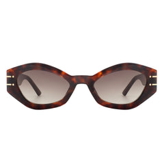 Elysiant - Geometric Oval Slim Fashion Round Cat Eye Sunglasses