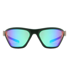 Luminize - Square Mirrored Wrap Around Sport Sunglasses