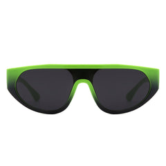 Isolde - Retro Round Flat Top Fashion Sunglasses