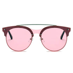 ENDICOTT | Round Circle Brow-Bar Tinted Lens Sunglasses