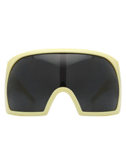 Blaze - Oversized Curved Shield Wrap-Around Square Sunglasses