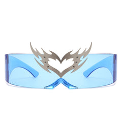 Emberlynn - Futuristic Translucent Crown Design Sunglasses