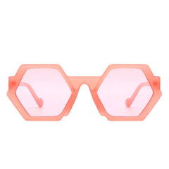 Starpath - Geometric Irregular Tinted Round Fashion Sunglasses