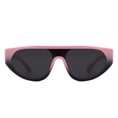 Isolde - Retro Round Flat Top Fashion Sunglasses