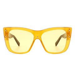 Windborn - Women Retro Square Tinted Cat Eye Fashion Sunglasses