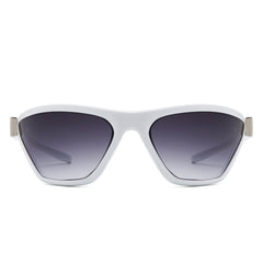 Luminize - Square Mirrored Wrap Around Sport Sunglasses